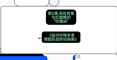 第5节：【柑橘清园】采后恢复与红蜘蛛的&ldquo;拉锯战&rdquo;，课程：《经济作物冬季清园&middot;实战防坑指南》#识农AI