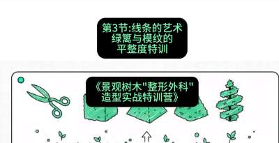 第03节：线条的艺术&mdash;&mdash;绿篱与模纹的平整度特训，课程：《景观树木&ldquo;整形外科&rdquo;造型实战特训营》#识农AI